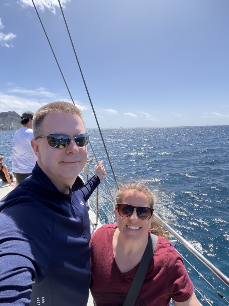 Bryan Hughes sailing off Waikiki